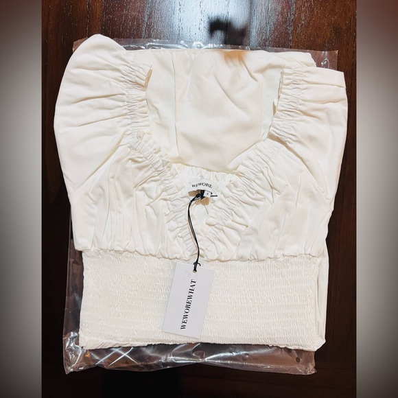 WE WORE WHAT
Puff Sleeve Smocked Midi Dress - Picture 4 of 7